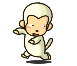Sticker of white monkey Shiromon 2 sticker #5614647