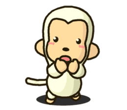 Sticker of white monkey Shiromon 2 sticker #5614653
