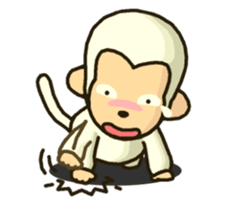 Sticker of white monkey Shiromon 2 sticker #5614654