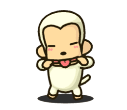 Sticker of white monkey Shiromon 2 sticker #5614655