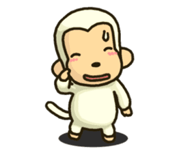 Sticker of white monkey Shiromon 2 sticker #5614656
