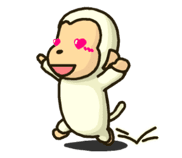 Sticker of white monkey Shiromon 2 sticker #5614657