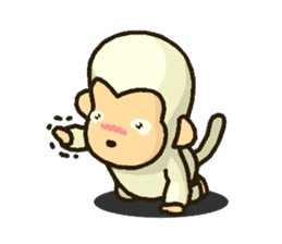 Sticker of white monkey Shiromon 2 sticker #5614658