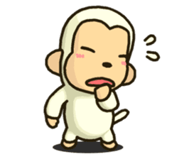 Sticker of white monkey Shiromon 2 sticker #5614660
