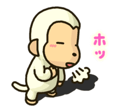 Sticker of white monkey Shiromon 2 sticker #5614661