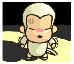 Sticker of white monkey Shiromon 2 sticker #5614662