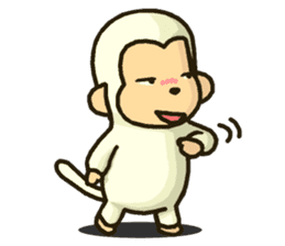 Sticker of white monkey Shiromon 2 sticker #5614667