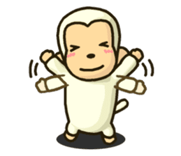 Sticker of white monkey Shiromon 2 sticker #5614670