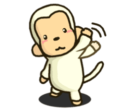 Sticker of white monkey Shiromon 2 sticker #5614671