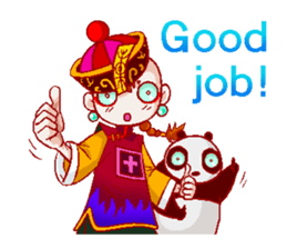 Giant panda & Chinese specter boy sticker #5615005