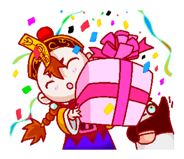 Giant panda & Chinese specter boy sticker #5615039