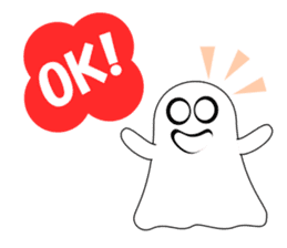 Always cheerful ghost sticker #5615302