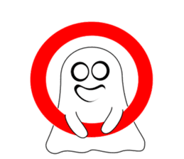 Always cheerful ghost sticker #5615314
