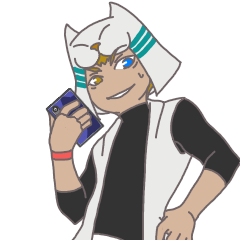 Boys wearing a cat hat