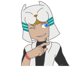 Boys wearing a cat hat sticker #5617349