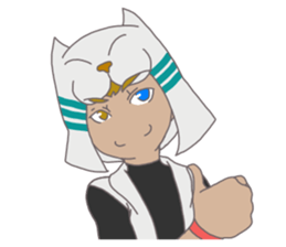 Boys wearing a cat hat sticker #5617350