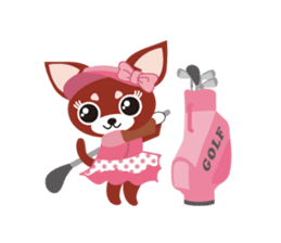 Golf Chihuahua sticker #5618044