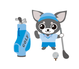 Golf Chihuahua sticker #5618045