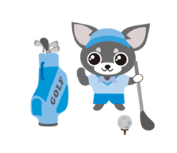 Golf Chihuahua sticker #5618045