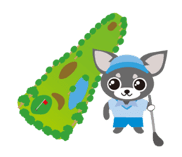 Golf Chihuahua sticker #5618046