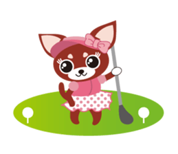 Golf Chihuahua sticker #5618047