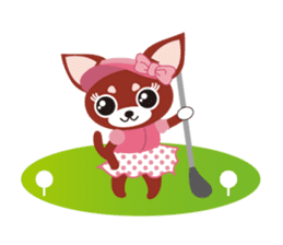Golf Chihuahua sticker #5618047