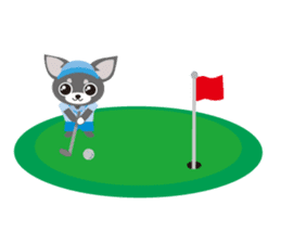 Golf Chihuahua sticker #5618050