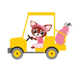 Golf Chihuahua sticker #5618052