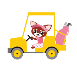 Golf Chihuahua sticker #5618052