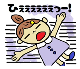 Dumping hair of girl sticker #5618688