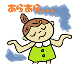 Dumping hair of girl sticker #5618690