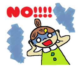 Dumping hair of girl sticker #5618693