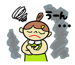 Dumping hair of girl sticker #5618698