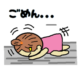 Dumping hair of girl sticker #5618700