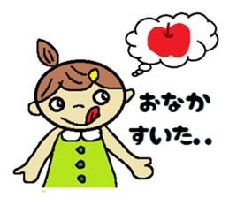 Dumping hair of girl sticker #5618706