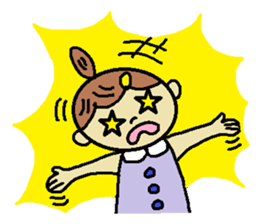 Dumping hair of girl sticker #5618707