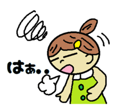 Dumping hair of girl sticker #5618708