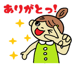 Dumping hair of girl sticker #5618714