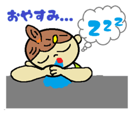 Dumping hair of girl sticker #5618715