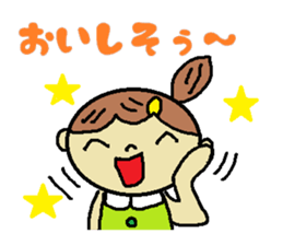 Dumping hair of girl sticker #5618716