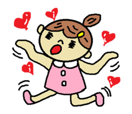 Dumping hair of girl sticker #5618720