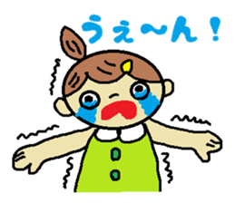 Dumping hair of girl sticker #5618722