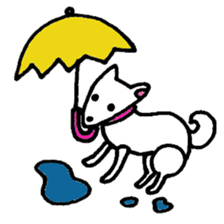 White Shiba dog sticker #5618728