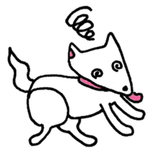 White Shiba dog sticker #5618736