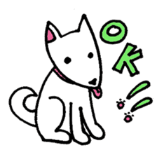 White Shiba dog sticker #5618746