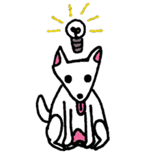 White Shiba dog sticker #5618756