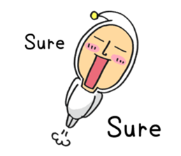 Middle-aged dressed in white 2(English) sticker #5619047