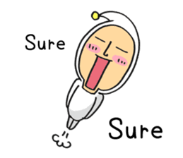 Middle-aged dressed in white 2(English) sticker #5619047