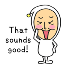 Middle-aged dressed in white 2(English) sticker #5619048