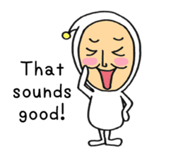 Middle-aged dressed in white 2(English) sticker #5619048